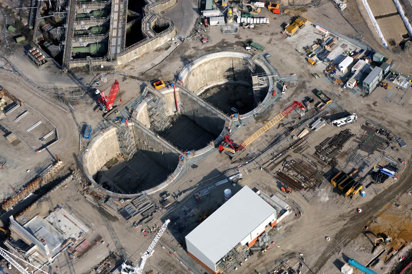 Retaining Wall Solution - Isle Of Grain Project Aerial