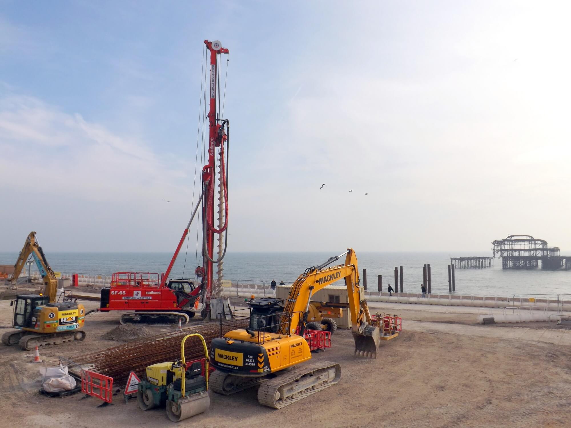 Retaining Wall Solution - BA i360 Tower Project - Secant CFA Wall site photo (5)