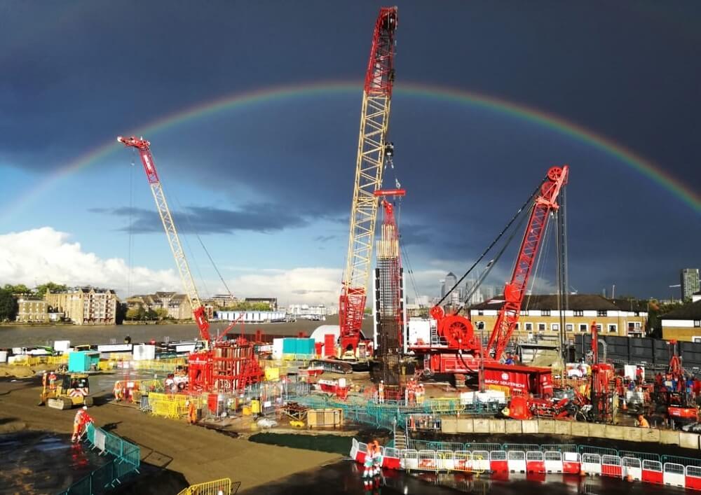 Insights - Insider Update with Ana Carvalho, Design Manager -Tideway Diaphragm Walll Hydrofraise Rig under Rainbow