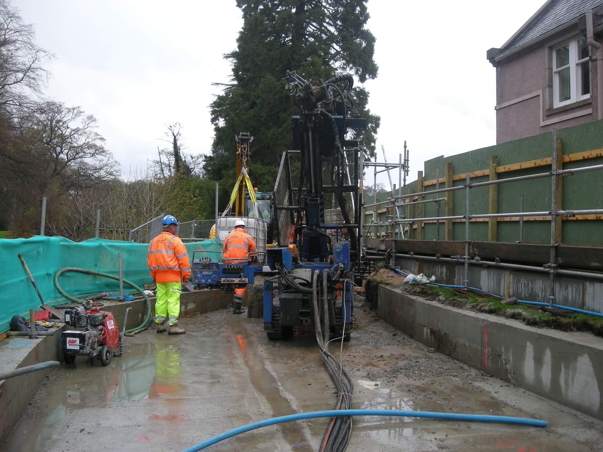 Foundations Solution - Restricted Access Piling - Elgin Flood Relief Scheme (2)