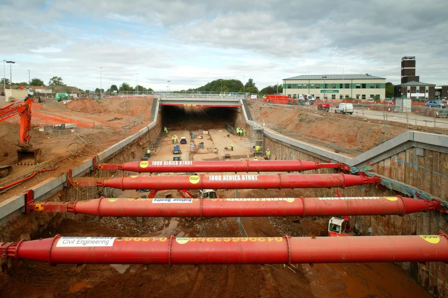 Retaining Wall Solution - A41 West Bromwich Underpass- Secant Wall (6)