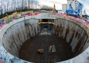 Retaining Wall Solution - Shieldhall Tunnel Glasgow Project - Secant and Contiguous Wall site photo (7)