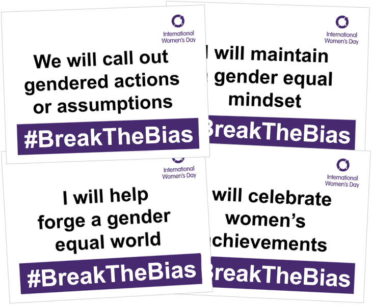 Insights - International Women's Day 2022 - BreaktheBias cards