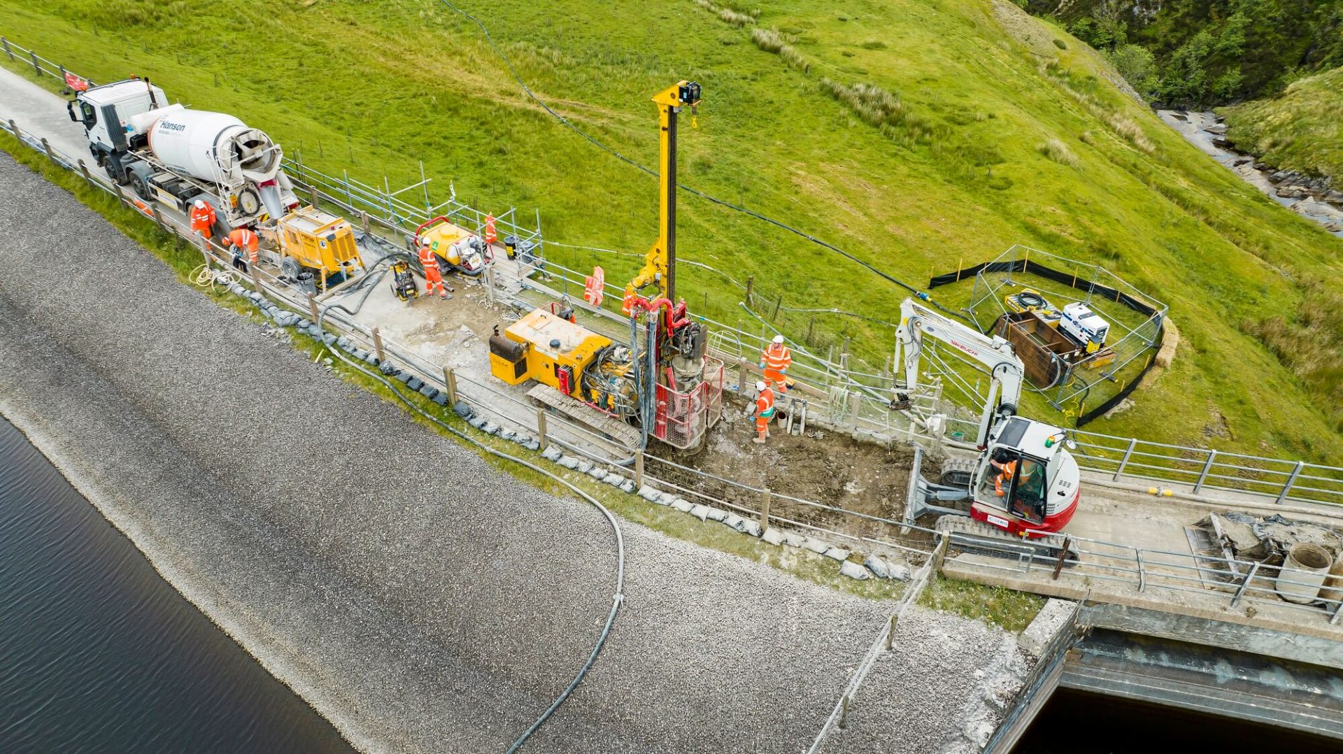 Aled Isaf Reservoir - Grouting and Secant Retaining Wall (1)