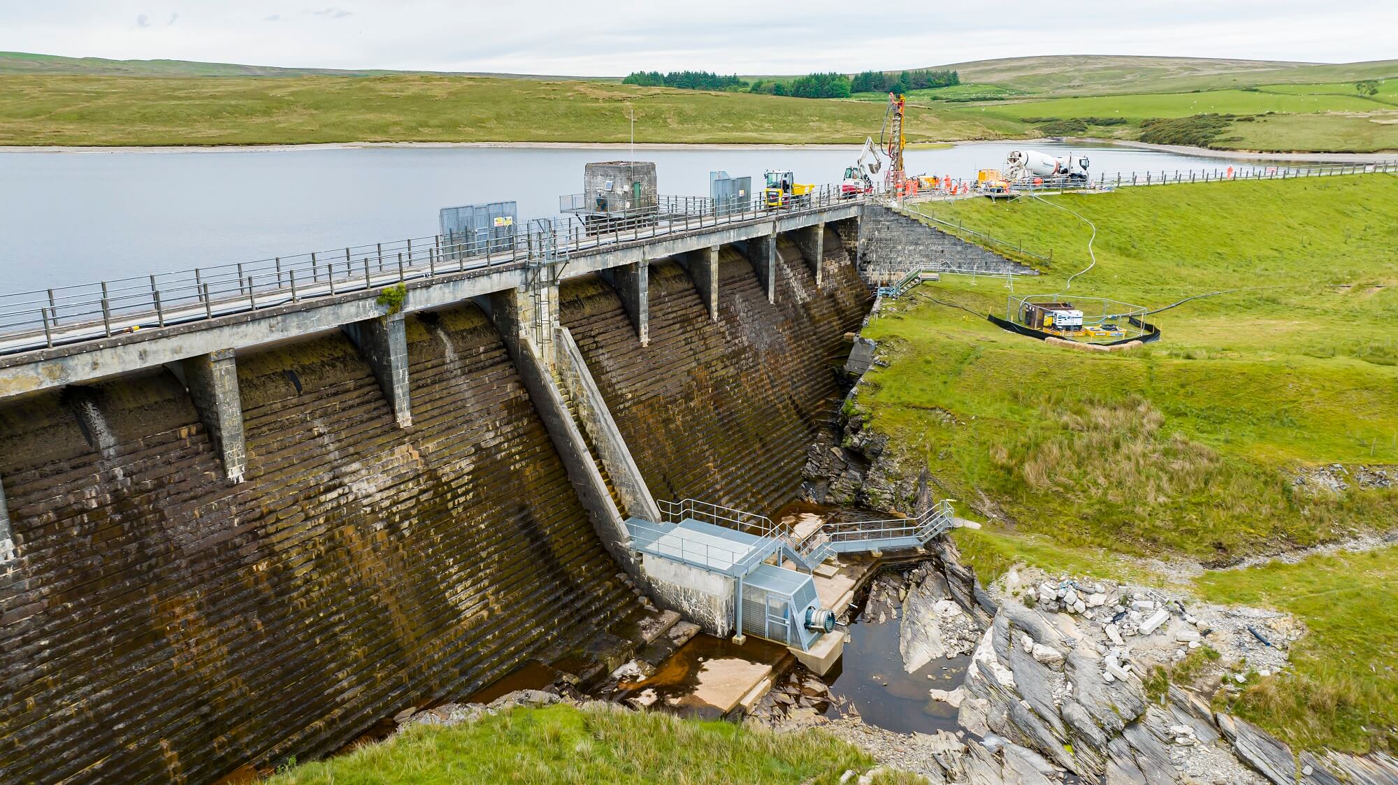 Aled Isaf Reservoir - Grouting and Secant Retaining Wall (2)