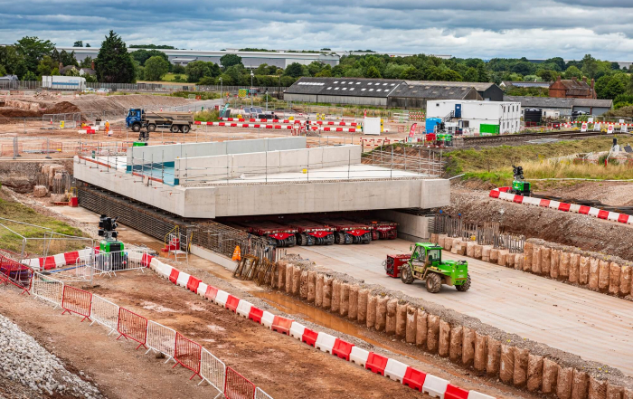 Piling completed ahead of schedule at HS2 Streethay Overbridge